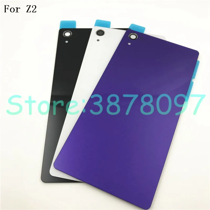 Для Sony Xperia Z2 D6543 L50W D6503 Задняя стеклянная крышка батарейного отсека задняя