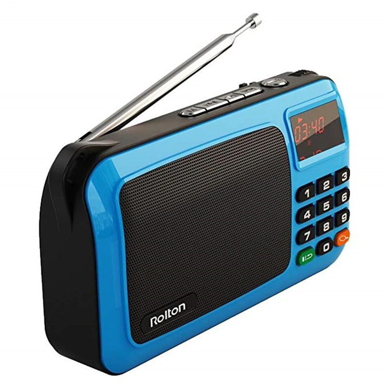 Портативный мини радиоприемник Rolton W405 ручной перезаряжаемый MP3 плеер с FM радио