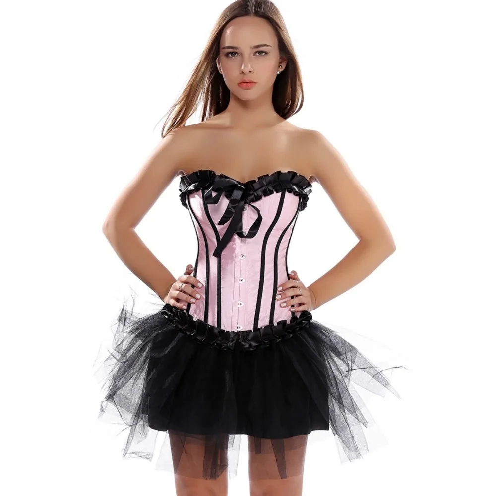 Женский тренажер с косточками на шнуровке дворцовый корсет рюшами Топ для