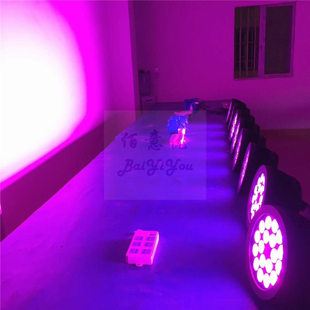 Алюминиевая Водонепроницаемая светодиодная батарея Flat Par 18x18 Вт RGBWA UV 6 в 1 2 шт./лот