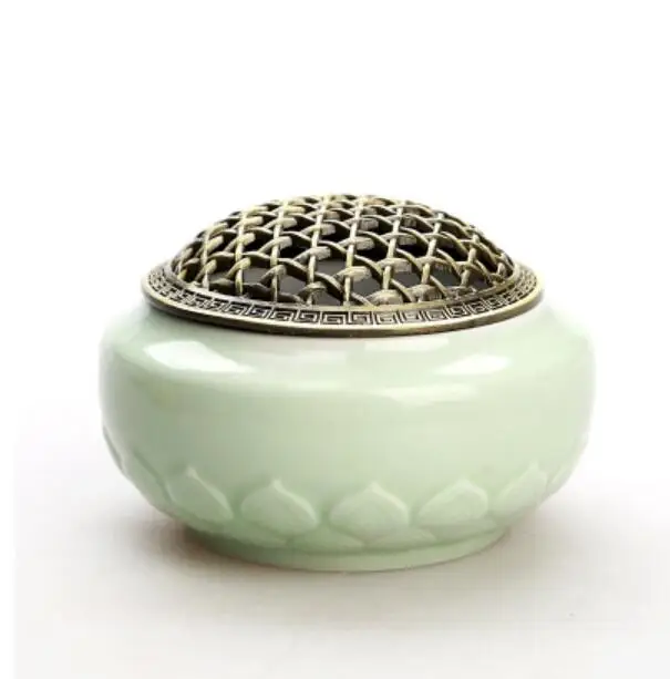 Ароматическая печь Celadon, керамическая Будда, античный сплав сандалового дерева, ароматическая горелка, держатель для благовоний, домашний Чайный домик, Студия йоги
