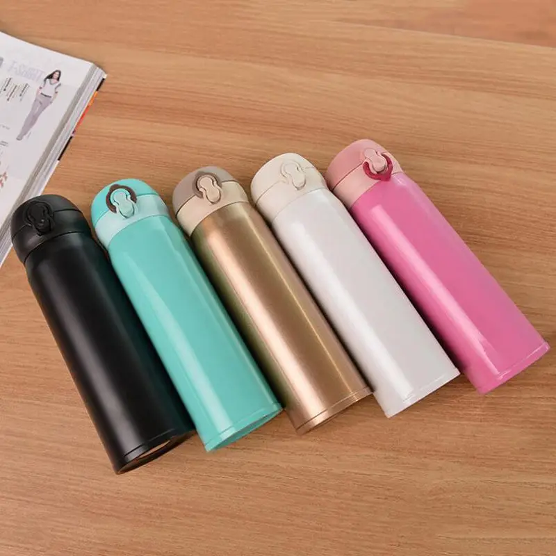 6 цветов вакуумные фляжки бутылки из нержавеющей стали в стиле пули 500 мл для