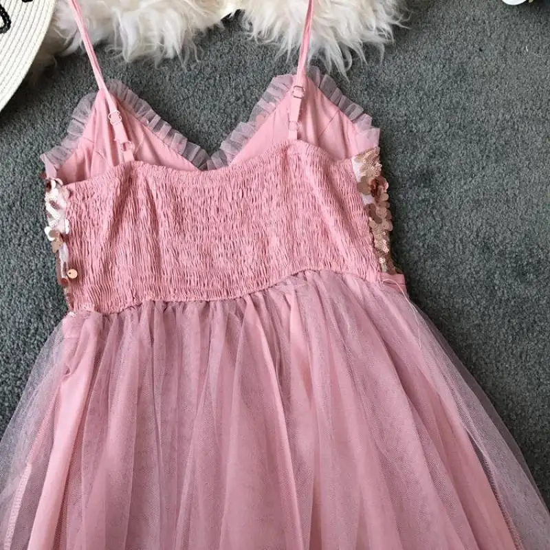 Женское сексуальное платье Vestidos летнее v образный вырез на тонких бретелях