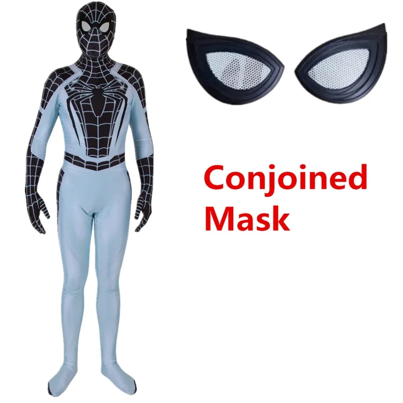 Conjoined Mask Костюм «Человек-паук» для взрослых и детей; карнавальный костюм; костюм супергероя «зентай»; комбинезон - Цвет: Conjoined Mask