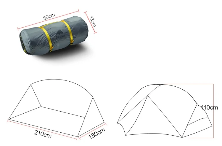 3F UL GEAR 2 Человек Палатка Сверхлегкий Камп палатки tenda tente barraca de acampamento