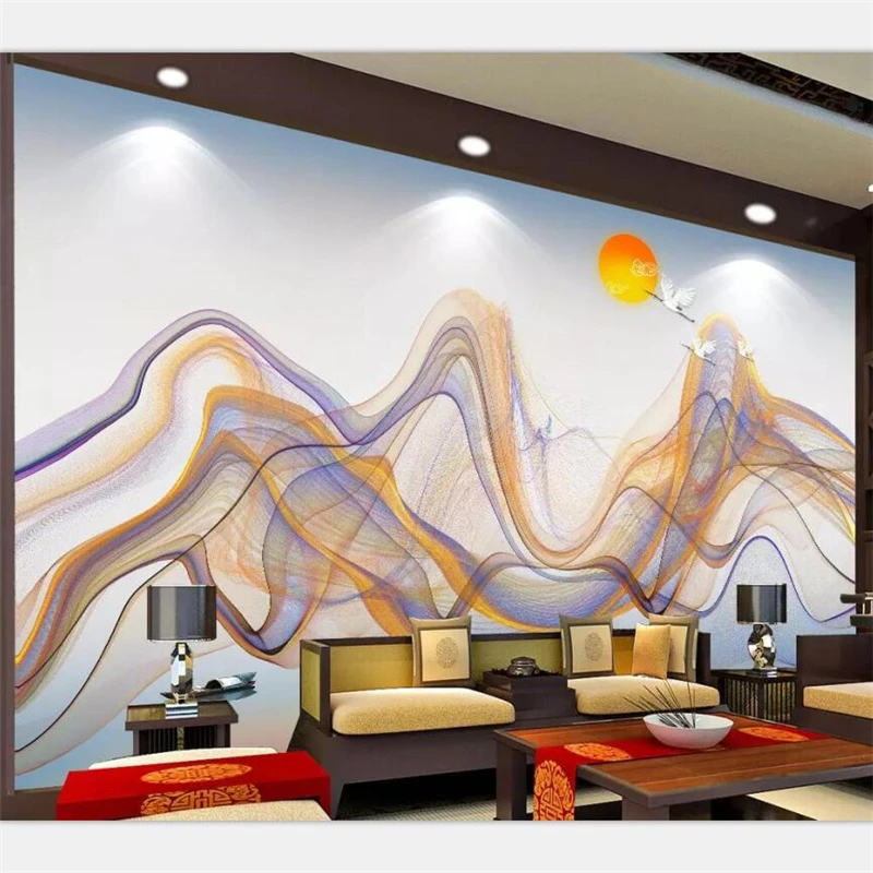 

Обои на заказ, большие высококлассные романтические новые китайские обои с чернилами, пейзажная живопись, гостиная, телевизор, диван, фон