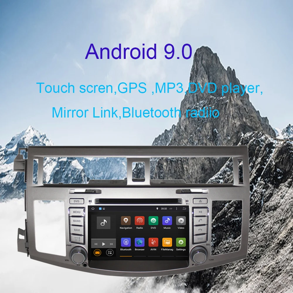Android 9,0 Восьмиядерный 4 Гб ram Автомобильный gps навигатор для Toyota Avalon 2007 2008 2009 2010 CD DVD мультимедийный плеер Bluetooth Wifi