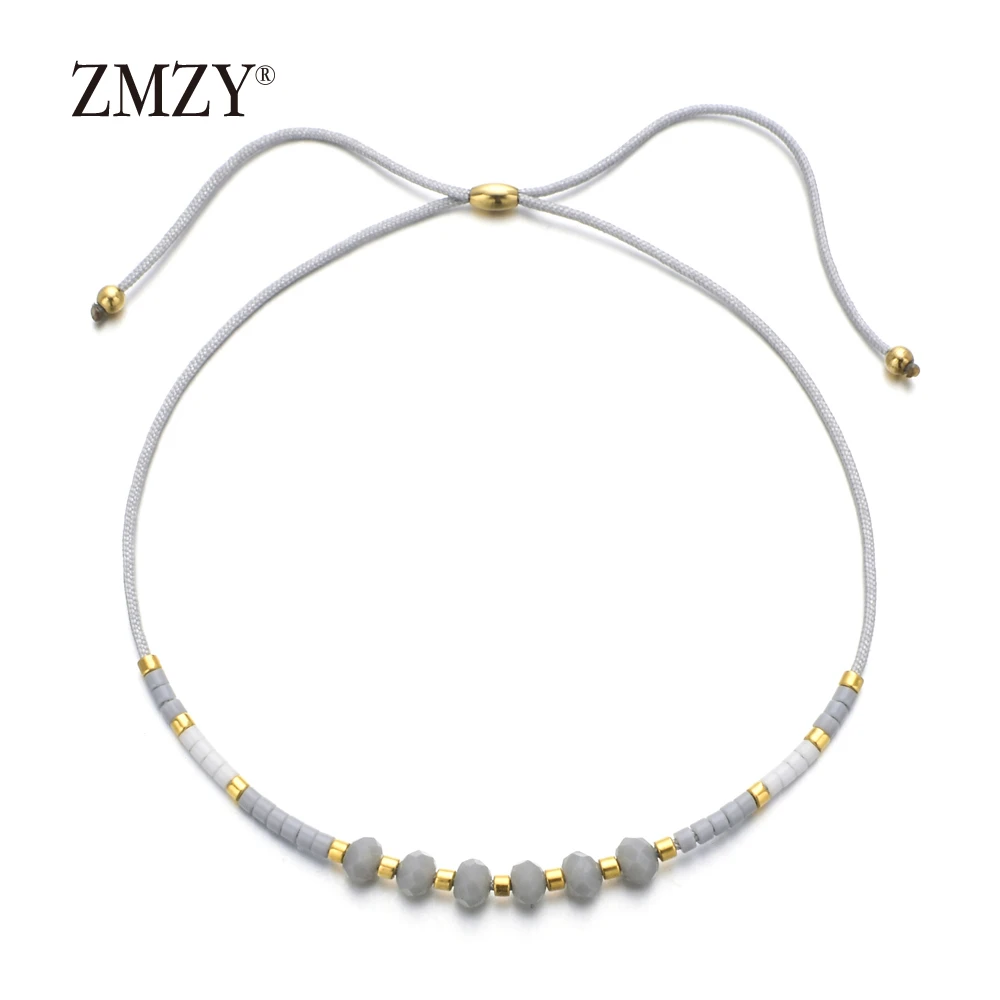 ZMZY Bohemian Colorful Crystal Beads Bracelet Retro Adjustable Rope Ethnic Bracelets for Women Wholesale Lots Bulk Love Gift | Украшения и