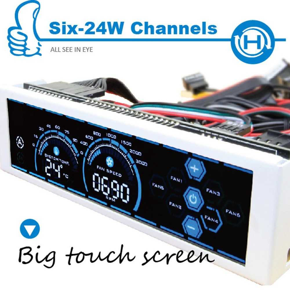 Alseye a 100L белый Скорость вентилятора Управление Лер 5.25 &quotTouch 6 Каналы Панель для