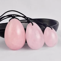 drilled yoni eggs rose quartz jade massage stone reiki healing kegel exerciser viginal muscle tightening ben wa ball health care