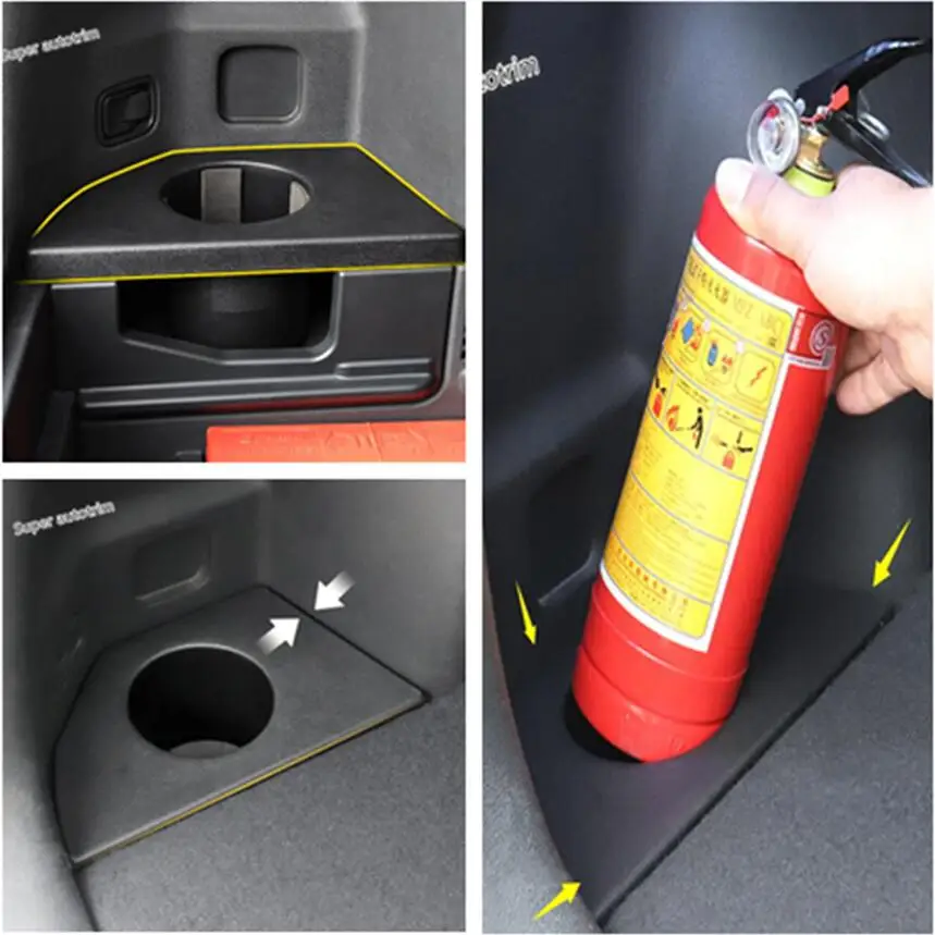

Lapetus Fire Extinguisher Cup Holder Case Cover Trim Kit Accessories Interior Fit For Hyundai Tucson 2015 2016 2017 2018 Plastic