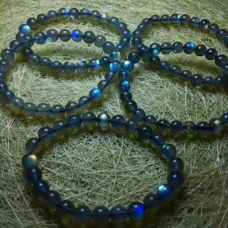 

Natural Moonstone Blue Light Crystal Round Beads Bracelet AAA 7.8-7mm