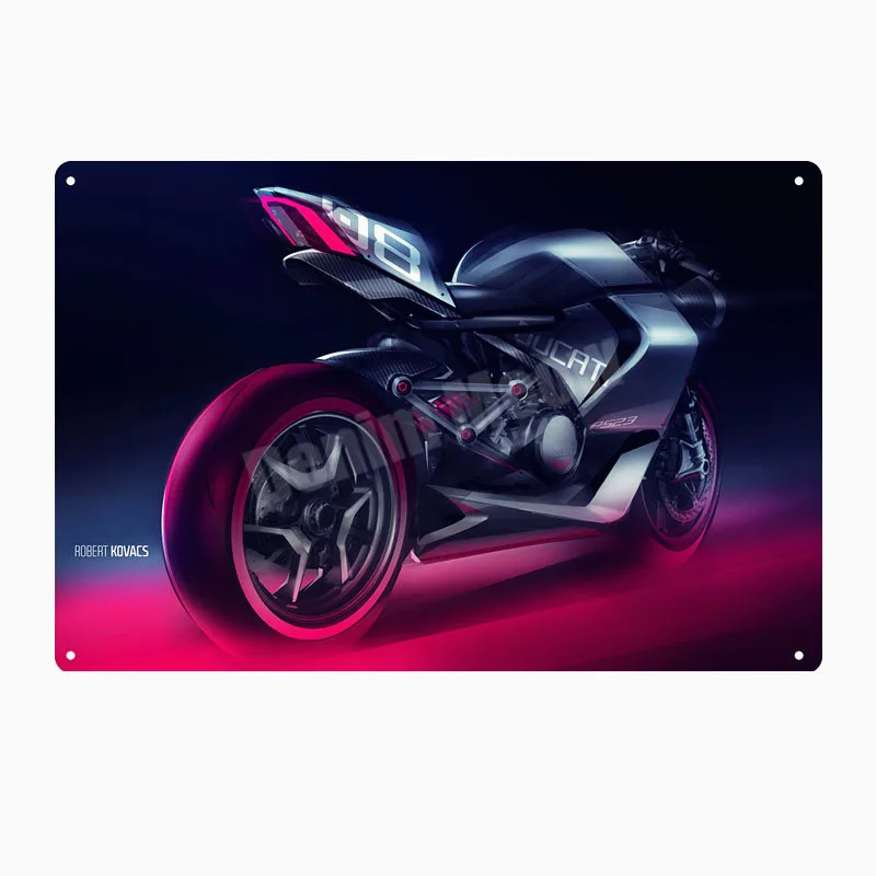 G Ducati Corse табличка винтажная металлическая жестяная вывеска для паба бара гаража декоративная пластина для мотоцикла железная живопись мотор настенные художественные наклейки N280 - Цвет: G