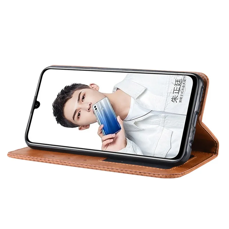 Флип-чехол для Huawei P smart 2019 чехол Psmart роскошная задняя крышка из искусственной