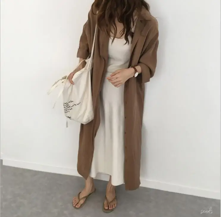 Новинка осени 2018 женский Кардиган с длинным рукавом длинная однотонная женская