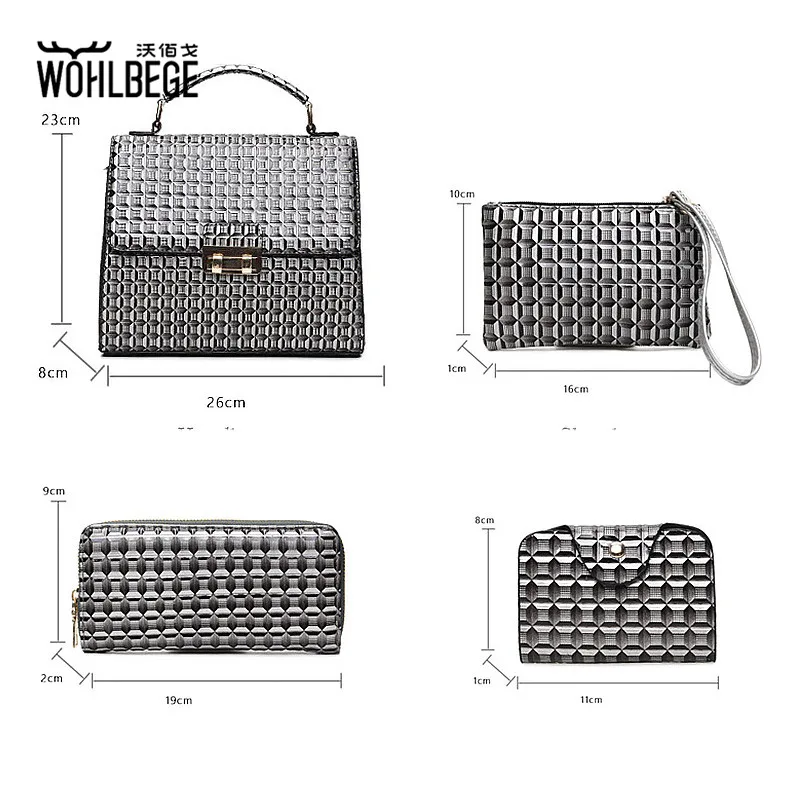 Новые женские комплекты из 5 предметов женская сумка искусственной кожи сумки