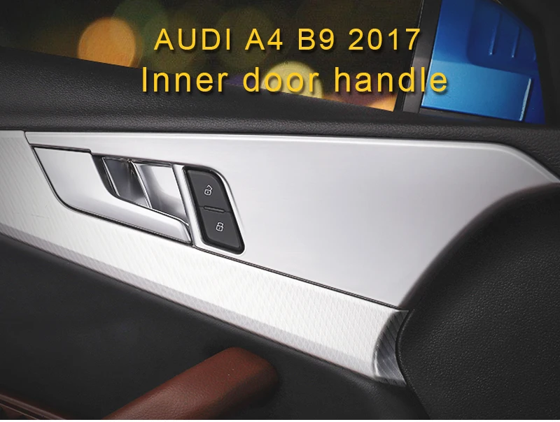 Для Audi A4 A5 S4 S5 B9 авто внутренняя дверная ручка двери на запястье накладка рамка наклейка интерьерные аксессуары