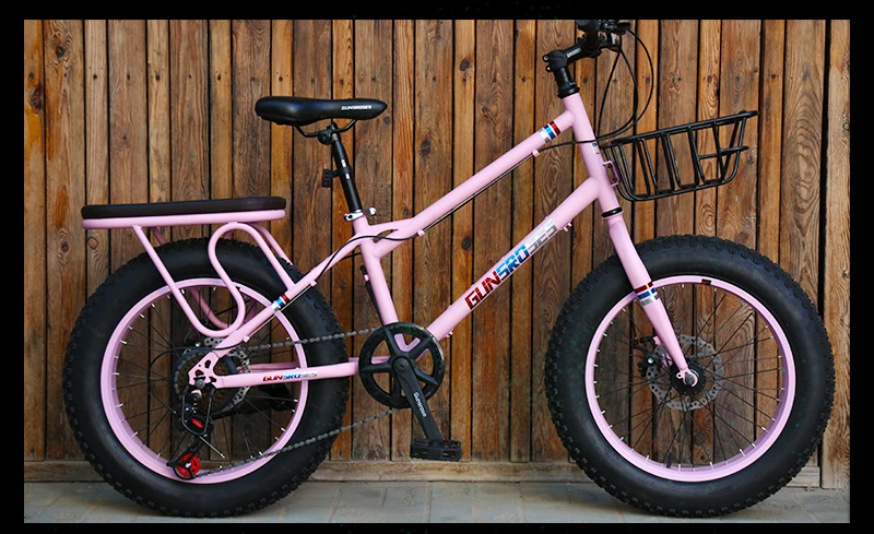 KUBEEN складной велосипед для снега MTB 2" 7 21 24 27 скорость двойной диск горный Fat велосипедная Подвеска стальная рама 4" Шины алюминиевые колеса