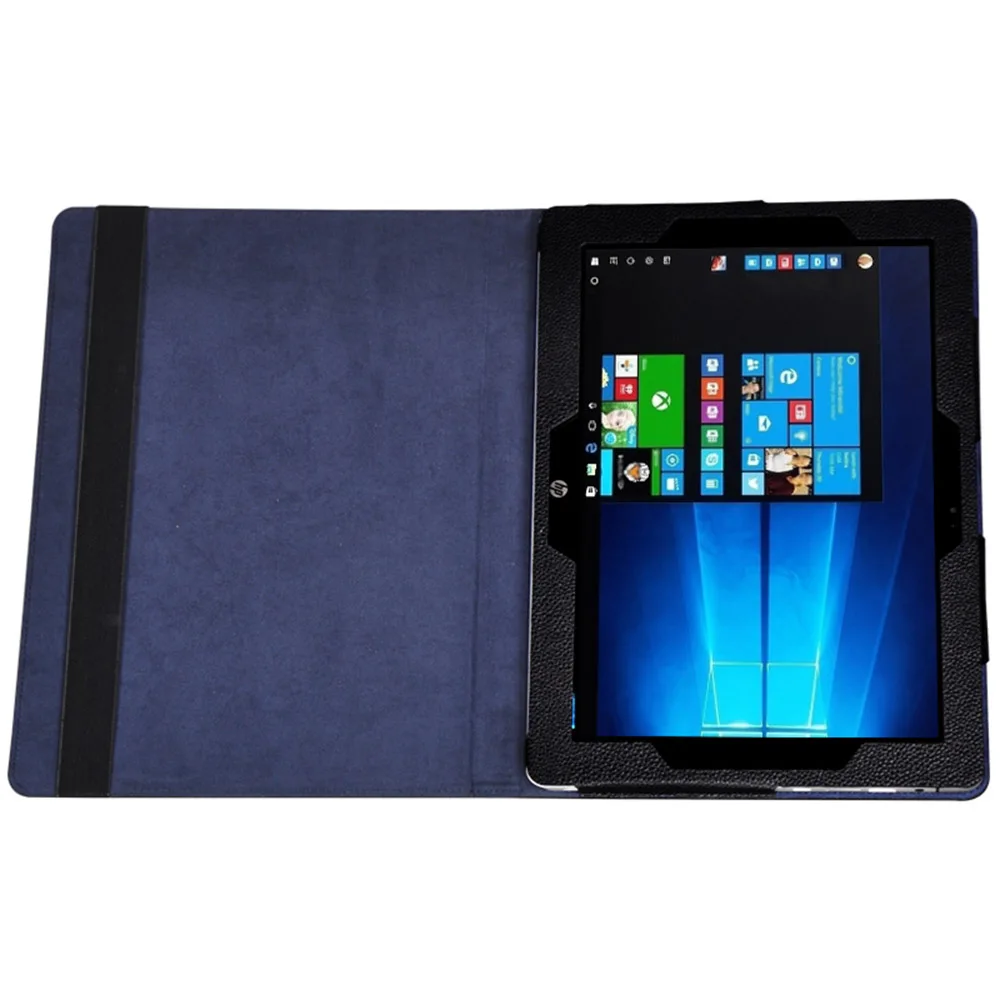 HP Elite X2 1012 G1/G2 Tablet Case, Luxury Litchi Pattern PU Leather Stand Cover with Stylus Pen image 2