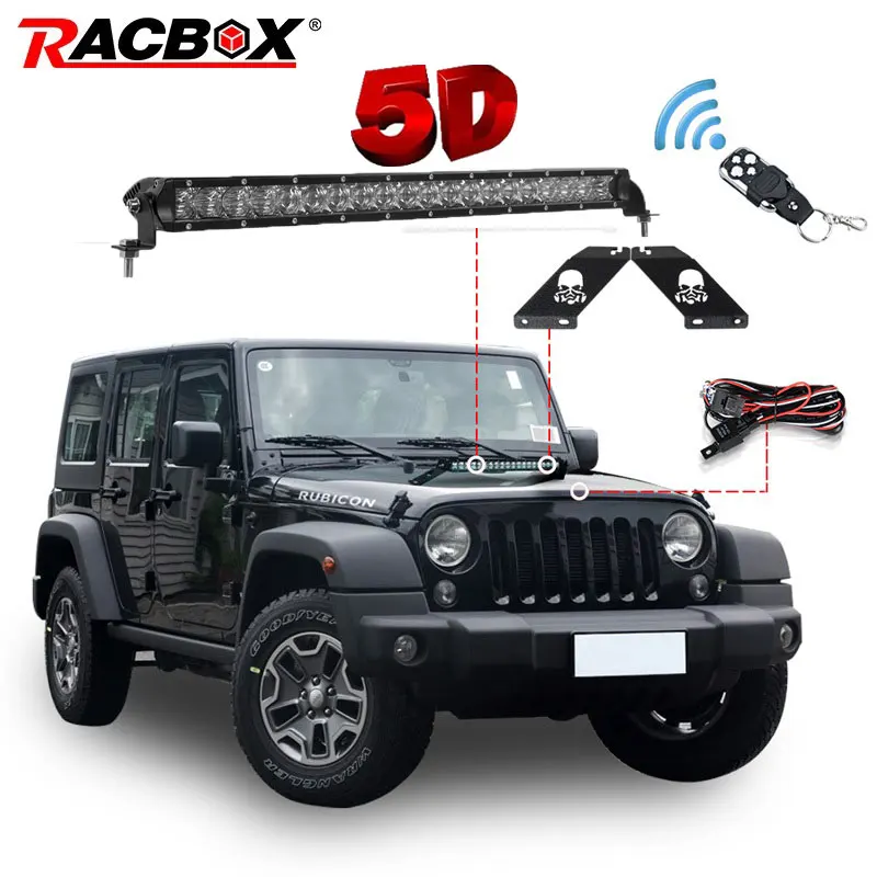 RACBOX 20 дюймов 100 Вт Однорядный 8000лм внедорожный 5D светодиодный осветительный