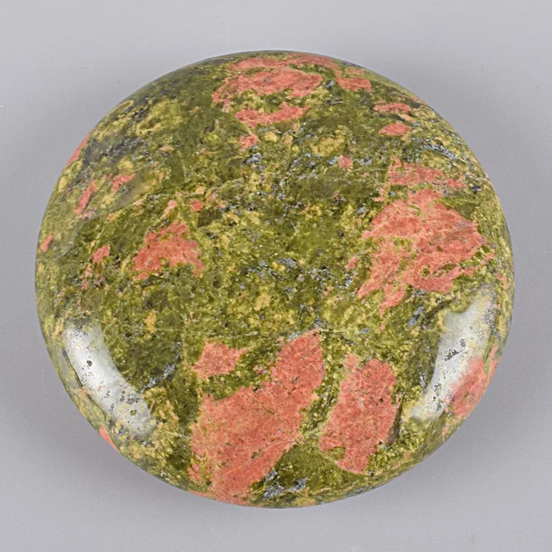 1 piece Unakite Большой камень для горячего массажа натуральный унакит чакра пальмовый камень Исцеление спа Рейки Кристалл Кварца красота забота о здоровье энергетический камень 60 мм - Цвет: 1 piece Unakite