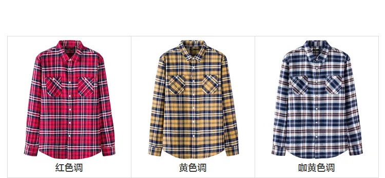 Мужская Фланелевая рубашка в клетку SEMIR из хлопка с отложным воротником, рубашка с длинными рукавами и пуговицами на манжетах
