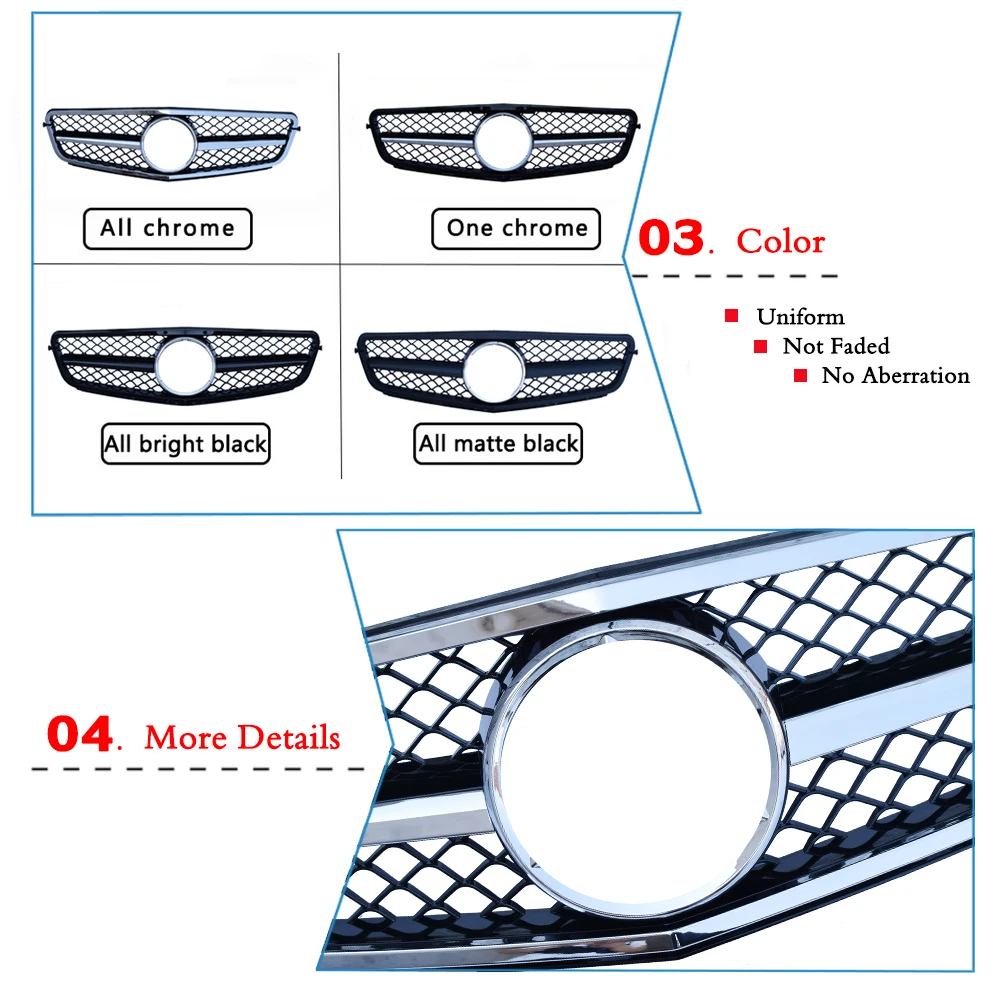 W204 гонки гриль для Mercedes Bezn GT Для AMG c200 c180 c250 c280 c350 c63 2007