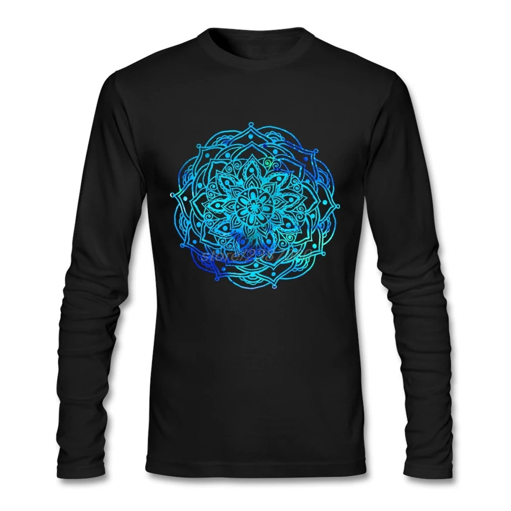 Акция вареный Футболки Mandala мужской 100% хлопок Забавные футболки новая Цвет