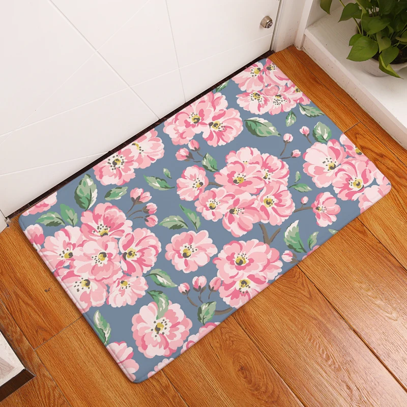 Фланелевые коврики с цветочным принтом для спальни гостиной ковры мультяшным