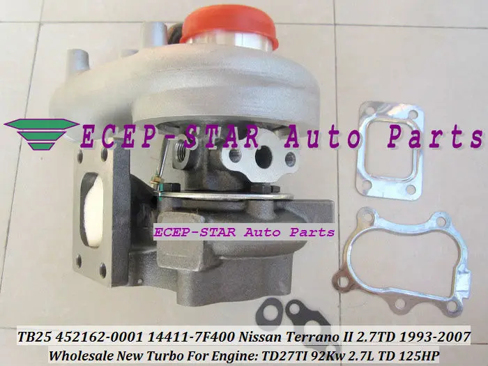 Турбокомпрессор TB25 452162-0001 14411-7F400 452162 для NISSAN Terrano II 1993-07 Maverick 1997-99 TD27TI л л.с. |