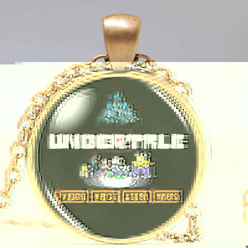 Undertale Меню Игры Геймер Игровая Ожерелье человек Мужские Ручной Работы Мода