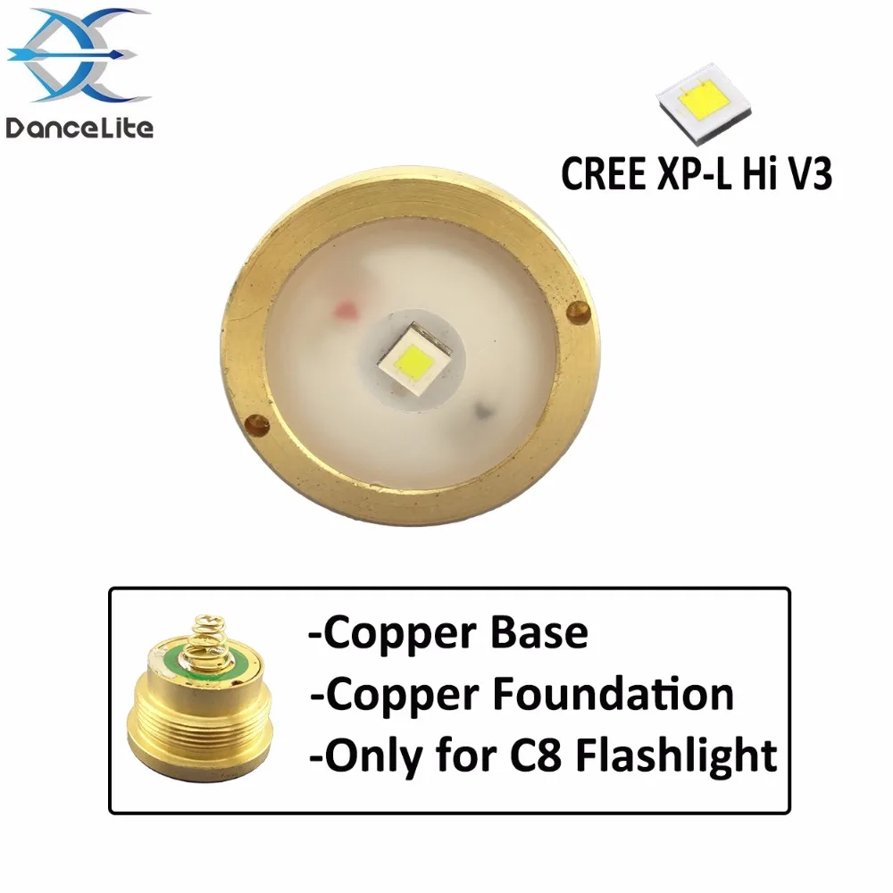 Светодиодный модуль с медным основанием для C8 1 шт. Hi V3 6500 K XP L|cree xp-l|cree xp-l hiled drop-in |