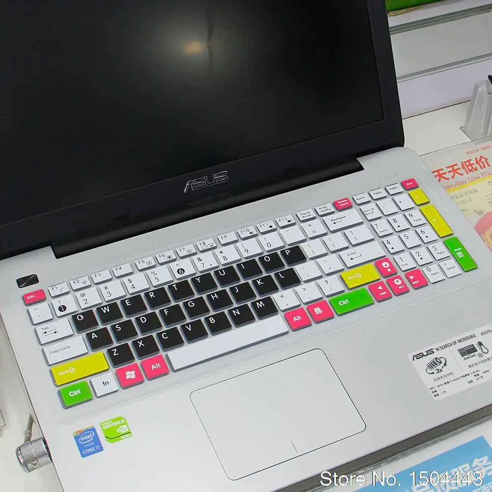 Силиконовая защитная накладка на клавиатуру для ноутбука Asus N56u N56VM N56VZ N56VN56 N56J N56JR