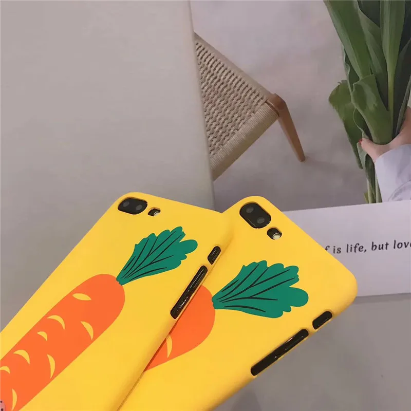 Милый мультфильм для фруктов моркови корейский чехол телефона iPhone 7 Puls 6 6S 8 X XS MAX XR