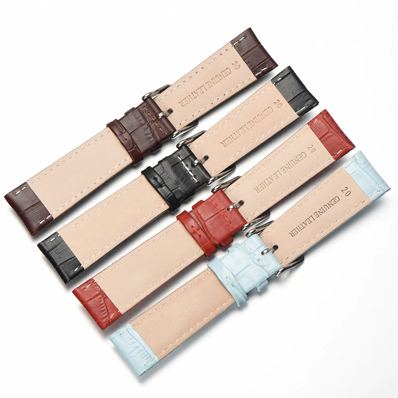 Watch band for watches 20mm 22mm 18mm watchband Genuine Cow leather strap bracelet for wristwatch Pin Buckle Accessories Replace