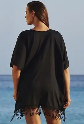 Кружевная Пляжная накидка шифоновая на бикини с V-образным вырезом женский