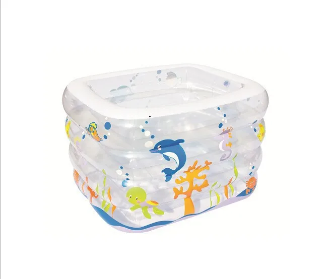 13455 Bestway четырехкольцевая Детская ванна 120x105x75 см прямоугольная печать детский