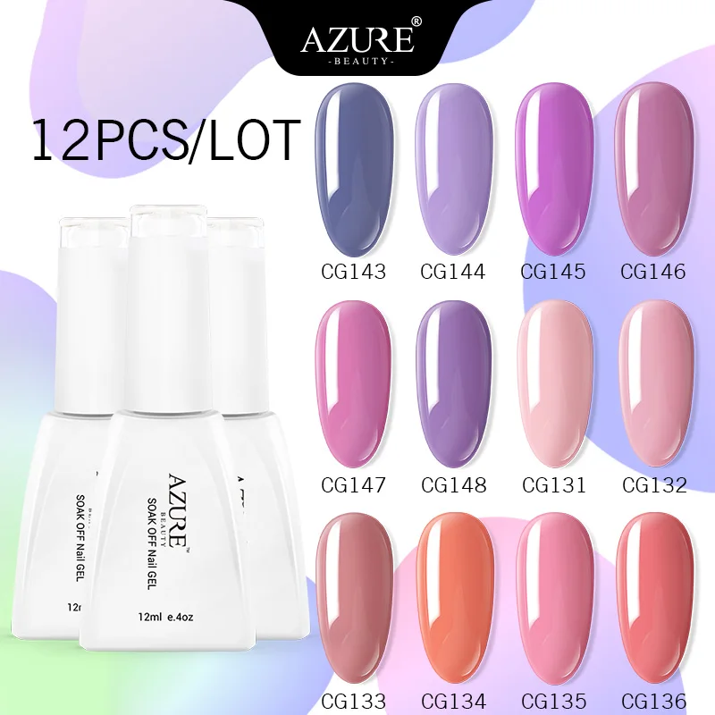 Kit05 Лазурная красота 12 шт./лот долговечный светодиодный Гибридный гвоздь Гель-лак Azure Полупостоянный УФ Гель-лак для ногтей дизайн ногтей гель эмаль наборы - Цвет: Kit05