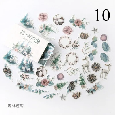 10 40 шт. милые канцелярские наклейки Kawaii Единорог наклейки Ретро бумага клейкие наклейки для детей Скрапбукинг дневник Альбомы для фото - Цвет: 10