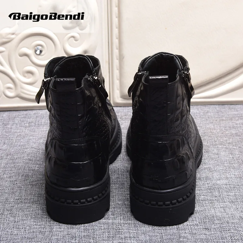 Super Recommand! Hight End Lace Up And Zip Men Work Fashion Boots Man Round Toe Cool Winter Genuin Leather | Обувь