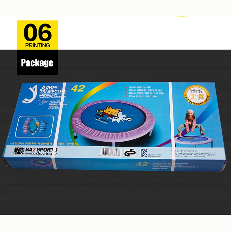 48 дюймовый складной мини батут для фитнеса с регулируемым пером|fitness trampoline|trampoline