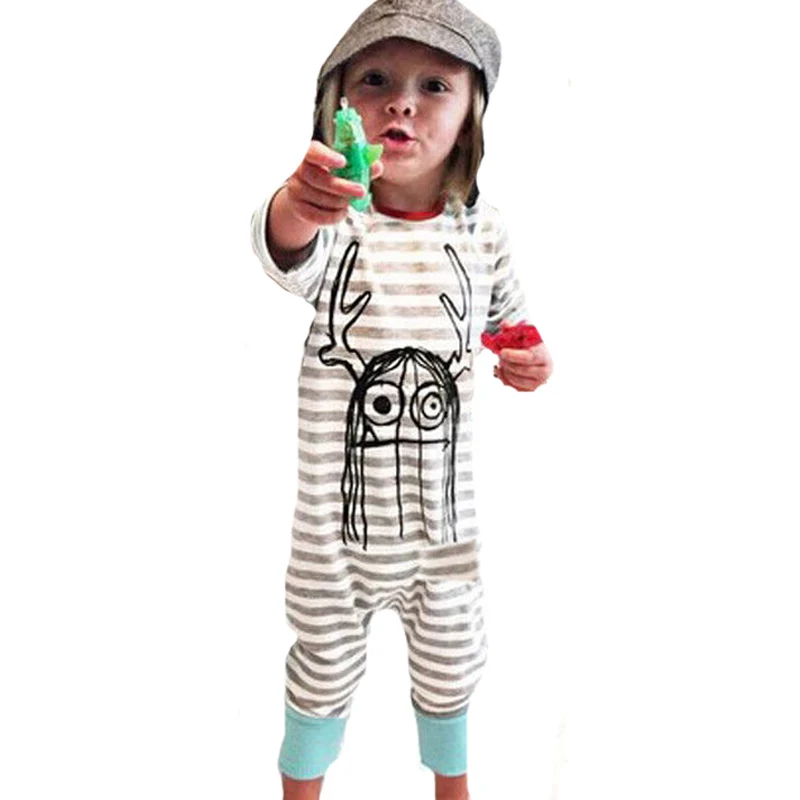 Комбинезон SOSOCOER для маленьких мальчиков комбинезон с длинным рукавом в полоску