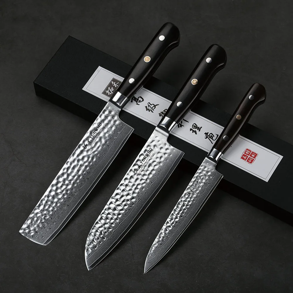 3 шт. кухонные ножи из дамасской нержавеющей стали|Наборы ножей| |