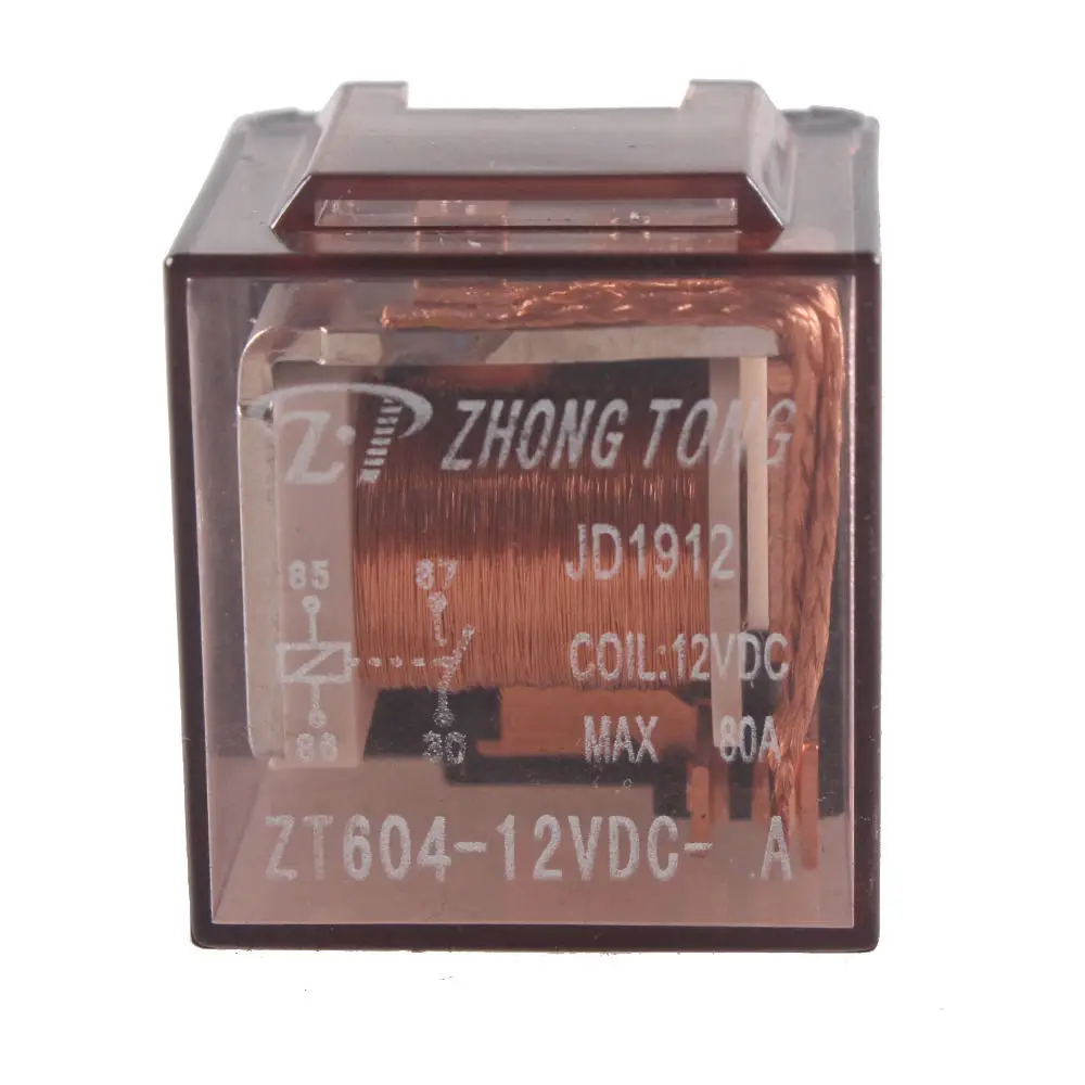 

EE support 5Pcs Car Automotive Truck 12V 12 Volt DC 80A AMP SPST Transparent Relay 4P Auto Relays