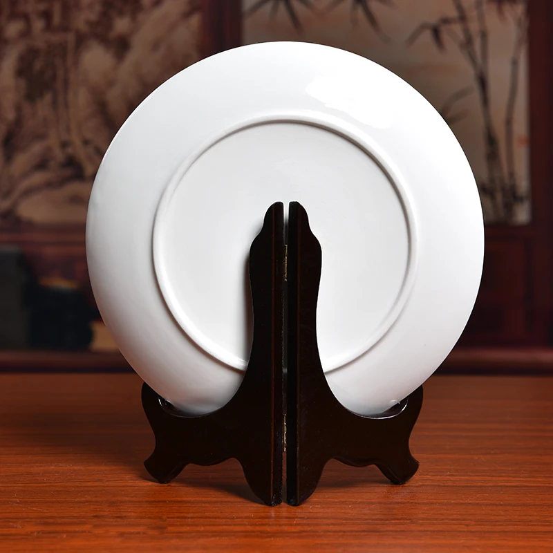 Chinese Style Table Decor Plate 3D Peony Flower Auspicious Ornaments Plates Ceramic Dish / Living Room Crafts Souvenir As Gifts | Дом и сад