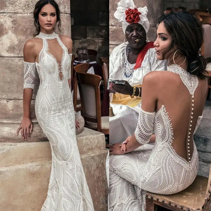 Vestido De Noiva иллюзия на спине арабское свадебное платье 2019 роскошные свадебные