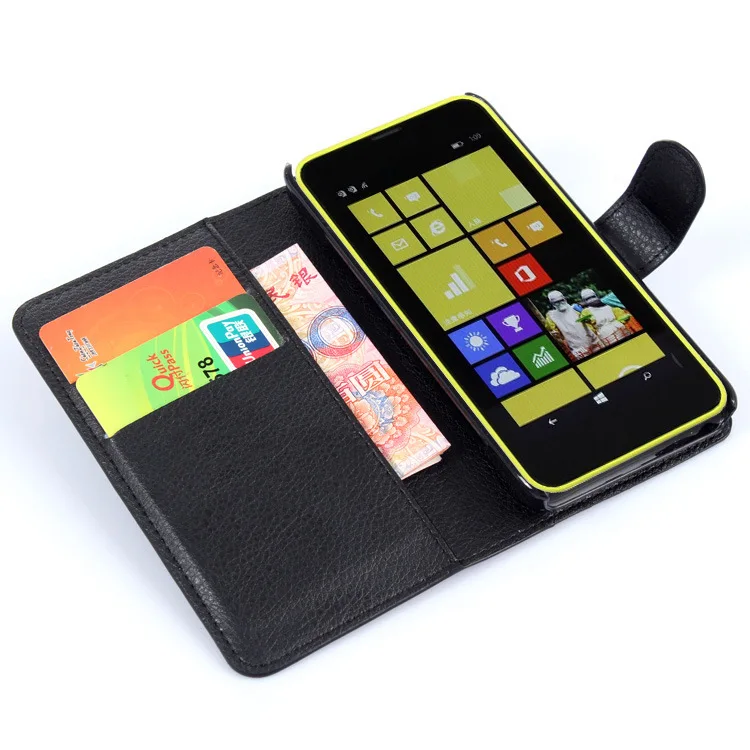 Для Nokia Lumia 630 чехол Личи Pattern кошелек Стиль Стенд для телефона с откидной крышкой