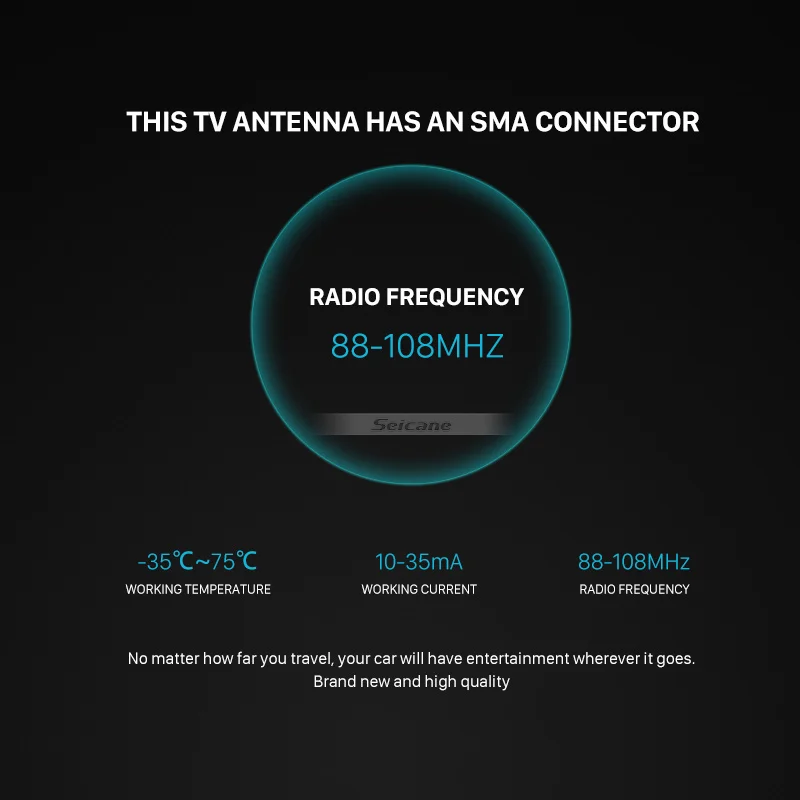 Seicane ТВ цифровой сигнал DVB T для приемник 2 в 1 FM/радио антенна бустер с разъемом SMA