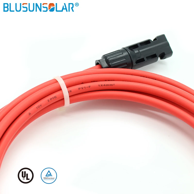 50 PCS /Lot Hot Selling 4mm2 1 Meter 12AWG Solar Extension Cable With PV Connectors Male Female For Soalr Pv System | Обустройство