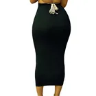 Женская облегающая длинная юбка-карандаш, однотонная мусульманская плотная тянущаяся юбка-карандаш с высокой талией, лето 2019